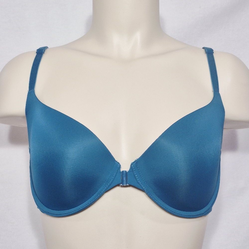 34DD Victoria's Secret Front Close Lined Demi‎ UW Bra Blue